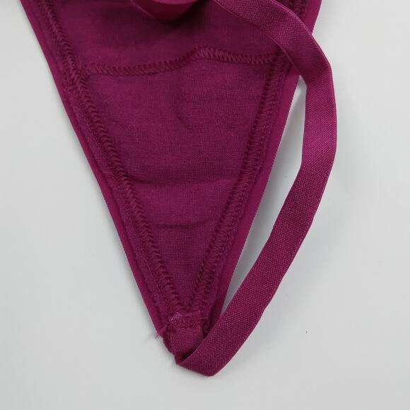 Victoria's Secret V String Size Small Fuchsia White Logo Print on Elastic - Picture 3 of 9